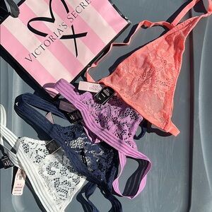 Victoria's Secret Pink and Purple Lace Bras